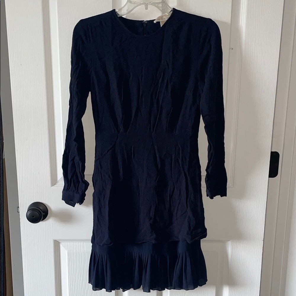 Michael Kors Dark Blue Long Sleeve Dress